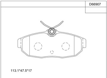 Комплект тормозных колодок ASIMCO KD66907