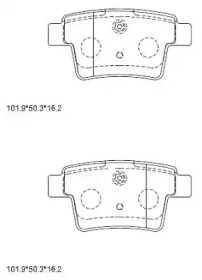 Комплект тормозных колодок ASIMCO KD6722