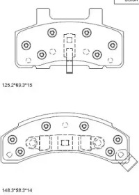 Комплект тормозных колодок ASIMCO KD6733