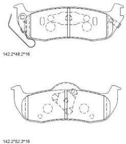 Комплект тормозных колодок ASIMCO KD6734