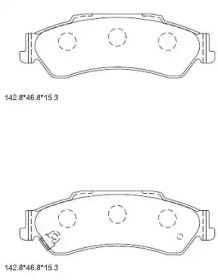 Комплект тормозных колодок ASIMCO KD6736