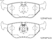 Комплект тормозных колодок, дисковый тормоз ASIMCO KD6737