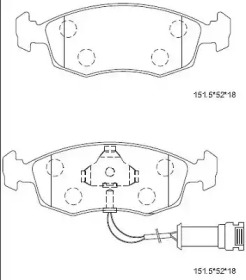 Комплект тормозных колодок ASIMCO KD6738