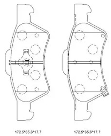 Комплект тормозных колодок ASIMCO KD6747