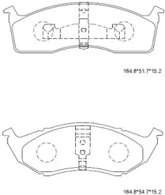 Комплект тормозных колодок ASIMCO KD6751