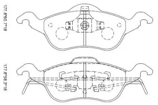 Комплект тормозных колодок ASIMCO KD6755