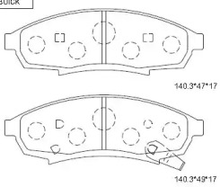 Комплект тормозных колодок ASIMCO KD6757