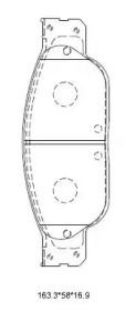 Комплект тормозных колодок ASIMCO KD6771