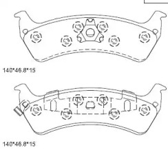 Комплект тормозных колодок ASIMCO KD6772