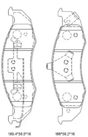 Комплект тормозных колодок ASIMCO KD6777