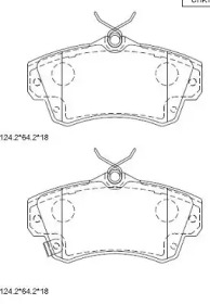 Комплект тормозных колодок ASIMCO KD6778