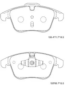 Комплект тормозных колодок ASIMCO KD6781