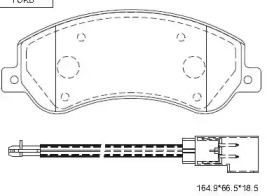 Комплект тормозных колодок ASIMCO KD6788