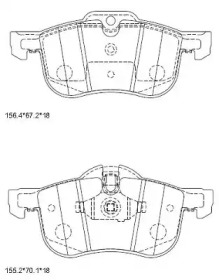 Комплект тормозных колодок ASIMCO KD6792