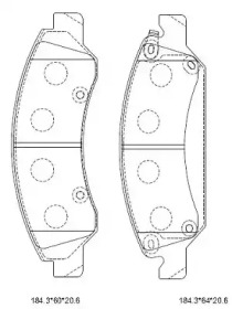 Комплект тормозных колодок ASIMCO KD6795