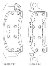 Комплект тормозных колодок ASIMCO KD6801