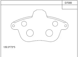 Комплект тормозных колодок ASIMCO KD7000