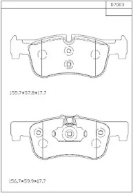 Комплект тормозных колодок ASIMCO KD7003