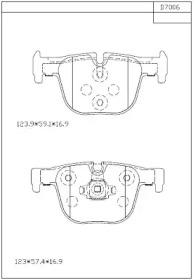 Комплект тормозных колодок ASIMCO KD7006