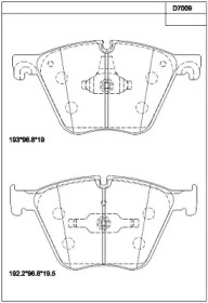 Комплект тормозных колодок ASIMCO KD7009