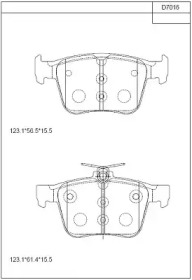 Комплект тормозных колодок ASIMCO KD7016