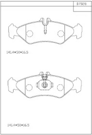 Комплект тормозных колодок ASIMCO KD7028