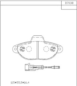 Комплект тормозных колодок ASIMCO KD7038