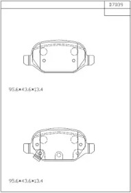 Комплект тормозных колодок ASIMCO KD7039