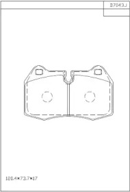 Комплект тормозных колодок ASIMCO KD7043