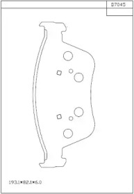 Комплект тормозных колодок ASIMCO KD7045