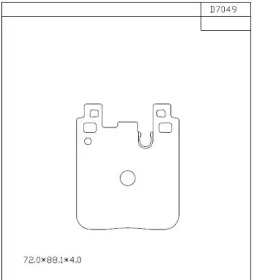 Комплект тормозных колодок ASIMCO KD7049