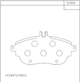 Комплект тормозных колодок ASIMCO KD7054