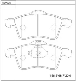 Комплект тормозных колодок ASIMCO KD7325