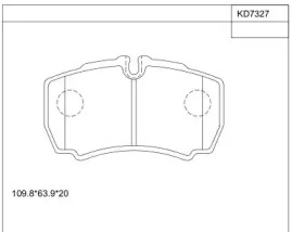 Комплект тормозных колодок ASIMCO KD7327