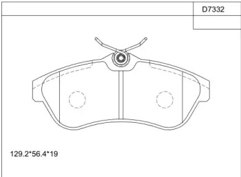 Комплект тормозных колодок ASIMCO KD7332