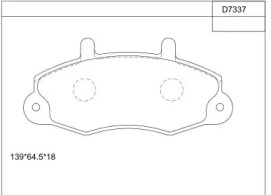 Комплект тормозных колодок ASIMCO KD7337