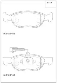 Комплект тормозных колодок ASIMCO KD7339