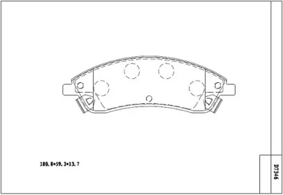 Комплект тормозных колодок ASIMCO KD7346