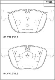 Комплект тормозных колодок ASIMCO KD7347