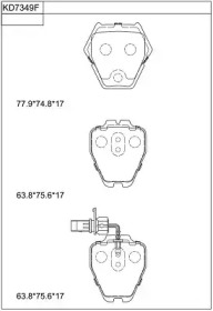 Комплект тормозных колодок ASIMCO KD7349F