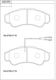 Комплект тормозных колодок ASIMCO KD7375