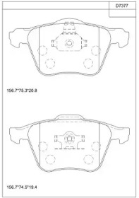 Комплект тормозных колодок ASIMCO KD7377