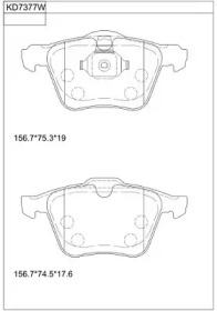 Комплект тормозных колодок ASIMCO KD7377W