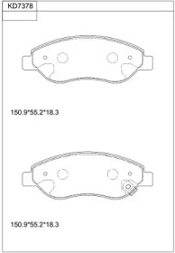 Комплект тормозных колодок ASIMCO KD7378