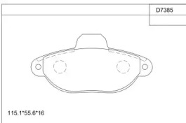 Комплект тормозных колодок ASIMCO KD7385