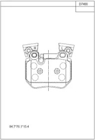 Комплект тормозных колодок ASIMCO KD7400