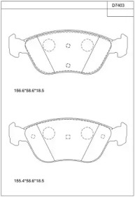 Комплект тормозных колодок ASIMCO KD7403