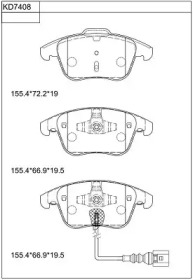 Комплект тормозных колодок ASIMCO KD7408