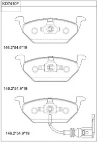 Комплект тормозных колодок ASIMCO KD7410F