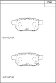 Комплект тормозных колодок ASIMCO KD7441